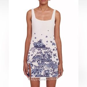 Staud Le Sable Floral Beaded Minidress